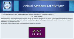Desktop Screenshot of animaladvocatesmi.org