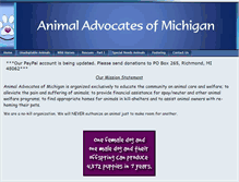 Tablet Screenshot of animaladvocatesmi.org